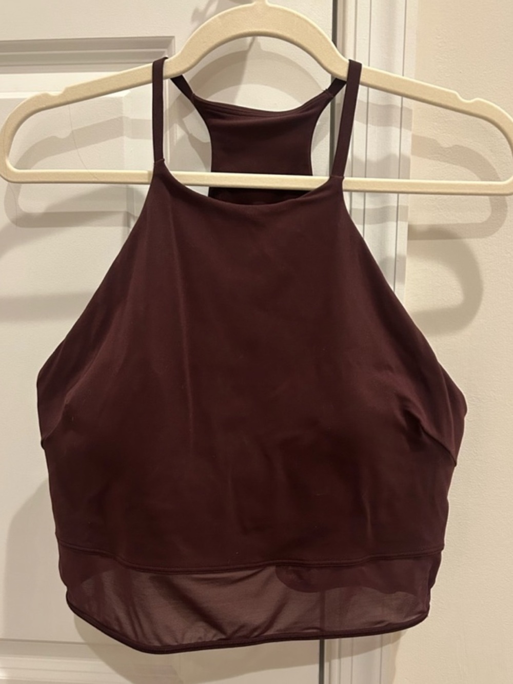 Lululemon Nulu High Neck Mesh Hem Tank in Goodnight Plum